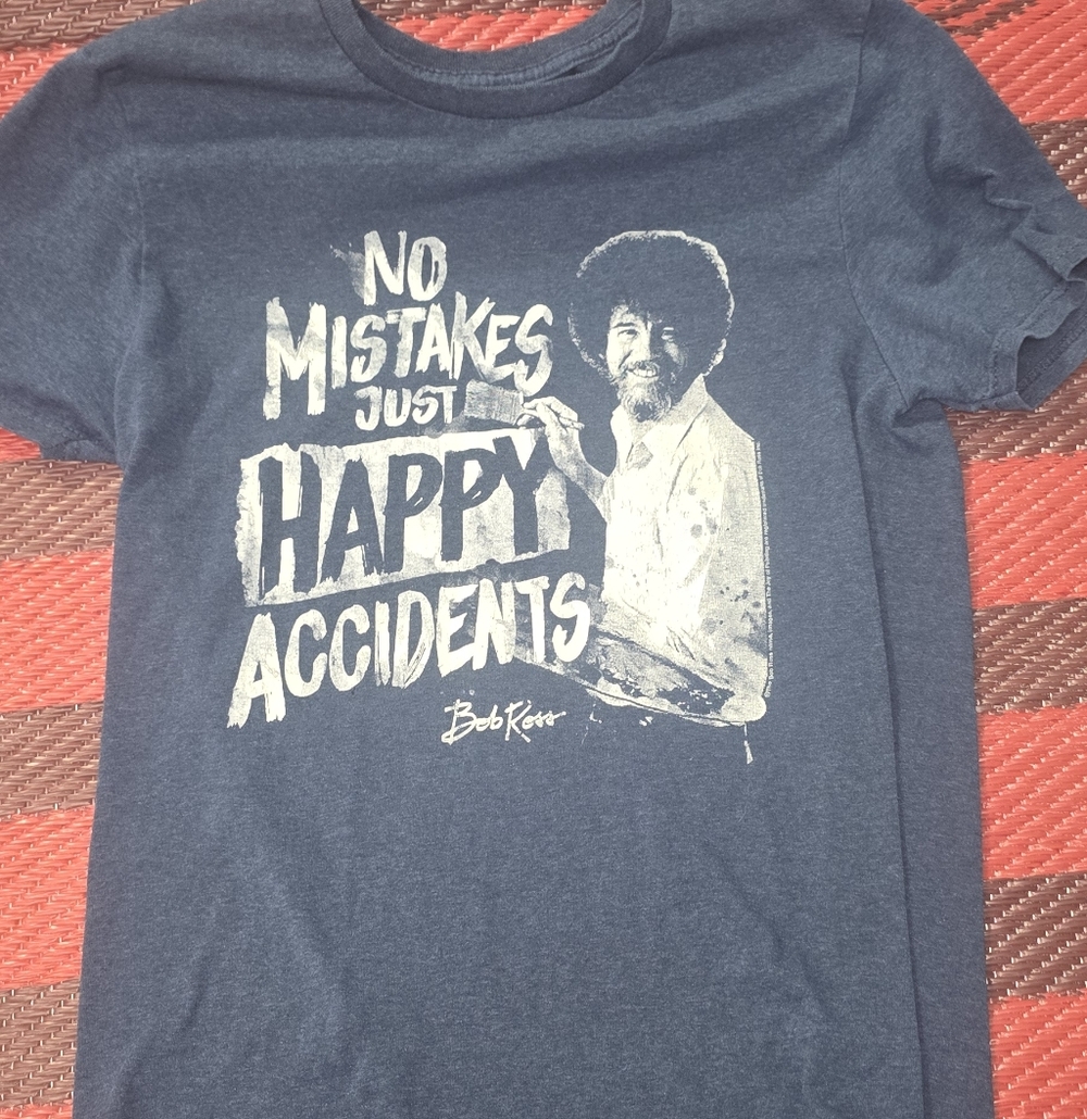 Bob Ross Kids Navy Graphic Tee